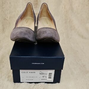 Cole Haan Tali Luxe Women's Gray Suede Flats